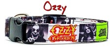 Ozzy Osbourne dog collar handmade adjustable buckle 5/8"wide or leash music
