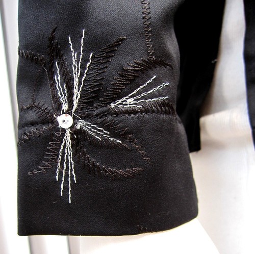 FRENCH LAUNDRY LONG SLEEVE EMBROIDERED BLOUSE SIZE S SMALL BLACK FLORAL 027 - Imagen 3 de 9