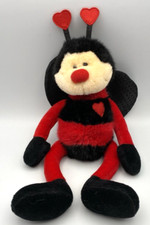 Russ Berrie Buzzy Bee Heart Plush Stuffed Animal Antennae Valentine's Day