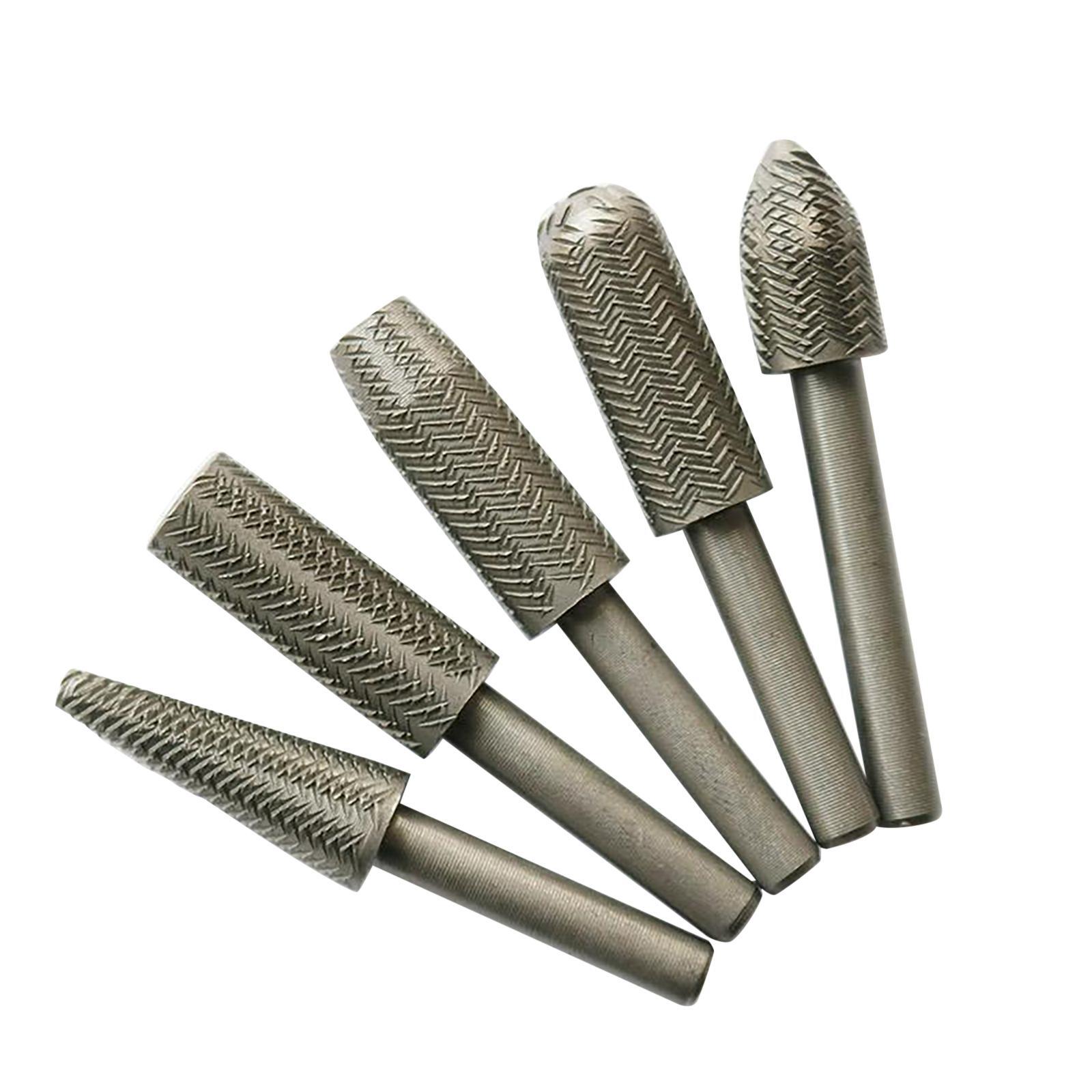 5pcs 6cm Metal Cutter Drill Bits Rotary Bits Rasp For Steel Grinding