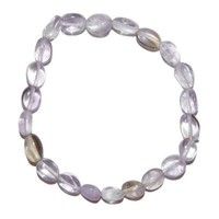 Ametrin Armband Aus Polierten Kleinen Edelsteinen Elastisch