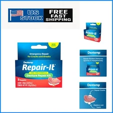 Denture Repair Kit with Glycerin - Mend Cracks & Replace Loose Teeth Easily