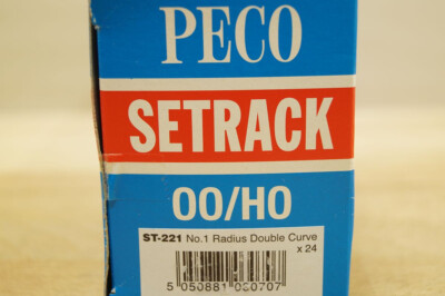 Spur HO Peco ST-221 Gleis gebogen, 24 Stück, Code 100, R1 371 mm - 45° Neu OVP