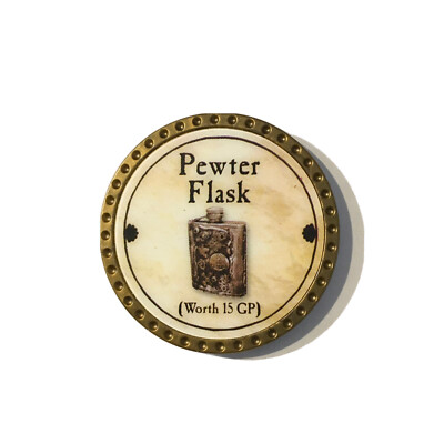 Pewter Flask - True Dungeon Token