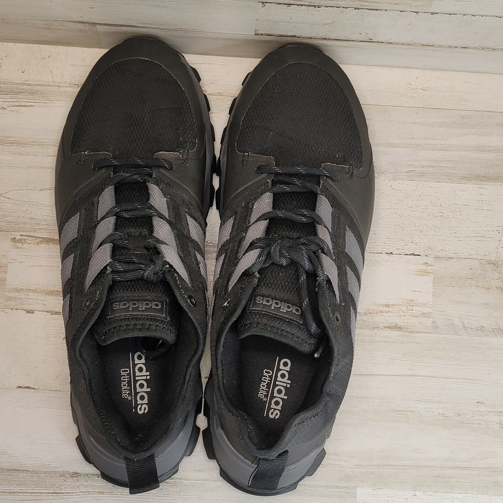 Adidas Kanadia Trail Mens Black / Gray Running Shoes Size 11 F36056 EUC