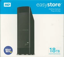 New Western Digital easystore 18TB 3.5" External Hard Drive (WDBAMA0180HBK-NESN)