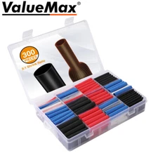 Valuemax Heat Shrink Tubing Kit 300PCS 3:1 Industrial Electrical Shrink Tube NEW