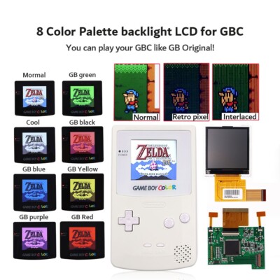 HISPEEDIDO GBC 2.2 inch LCD Screen With 2 Sensor Adjustment Backlight Screen Kit