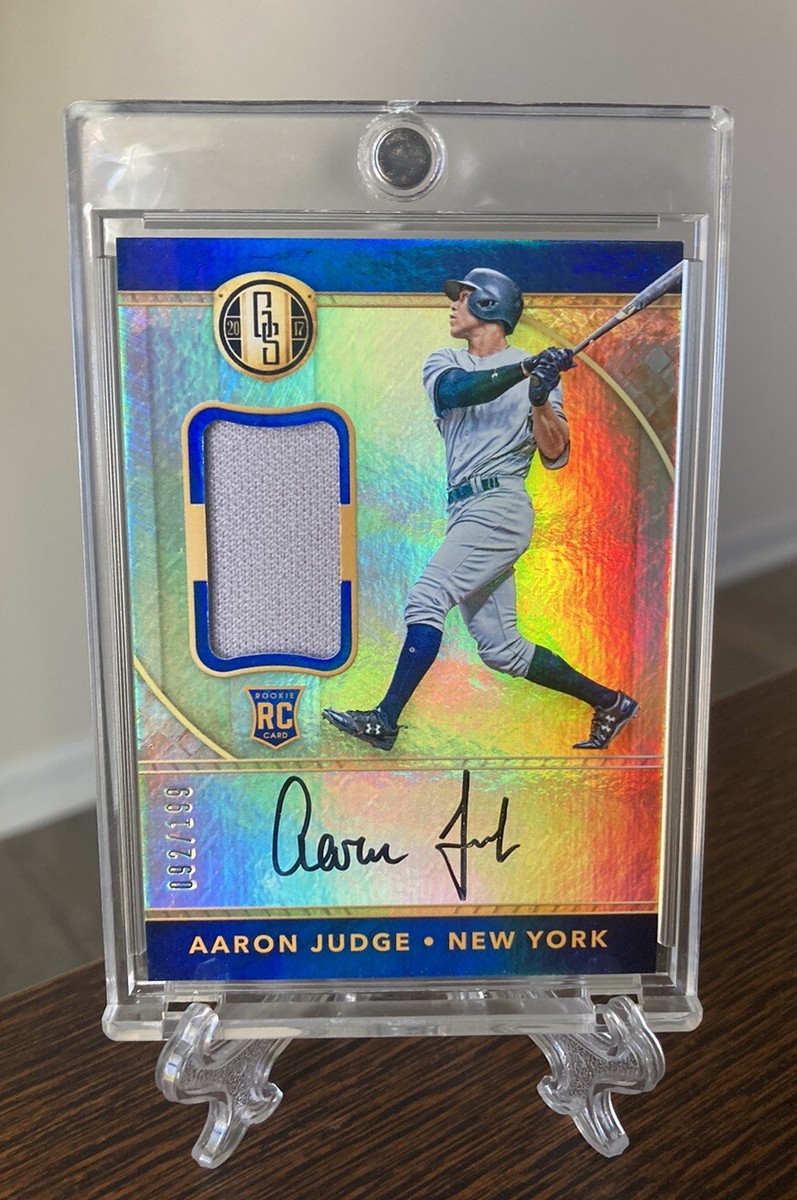 AARON JUDGE ROOKIE AUTO RC 2017 GOLD STANDARD RPA PATCH 92/199 MVP