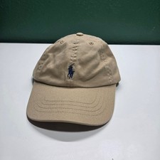 Polo Ralph Lauren Toddler Boys Khaki Tan Cotton Chino Baseball Cap Hat 12M-24M