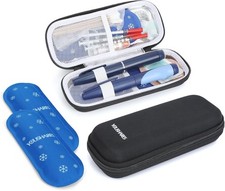 YOUSHARES Insulin K&uuml;hltasche mit 2 K&uuml;hlakkus, TSA Diabetiker Tasche f&uuml;r Insulin