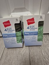 8 Hanes Boy's Tagless Pure Comfort Boxer Briefs. 100 Organic Cotton. Size XL
