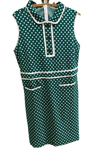 Robe Modcloth Classic Cutie - Noir à Col Peter Pan Et Pois, Taille 8 US (12 UK), Neuve Avec Petit Défaut Sur Le Col