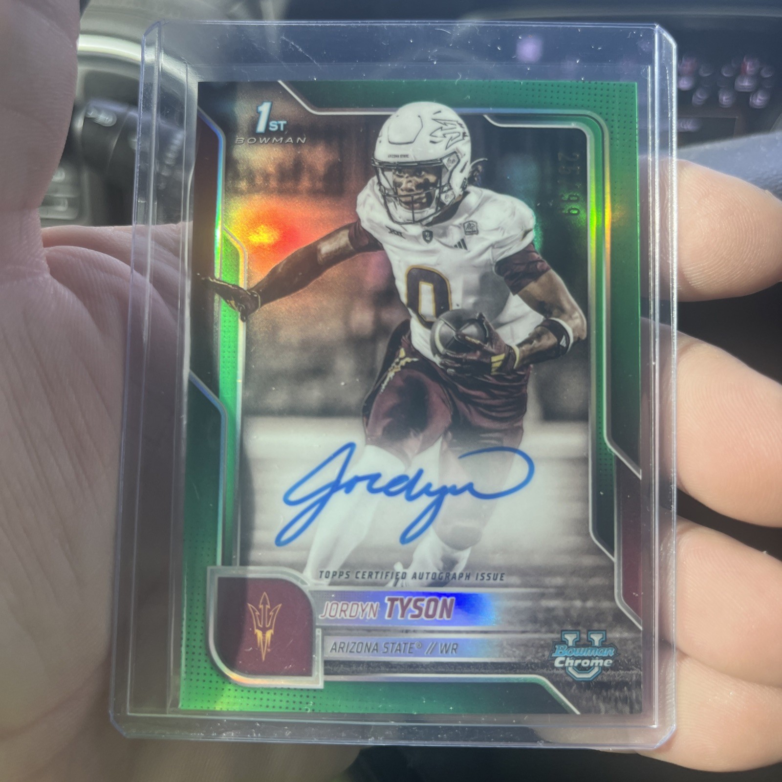 2025 Bowman U Chrome Jordyn Tyson 1st Auto Green 25/99