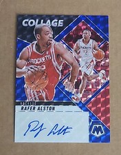 2024-25 Mosaic RAFER ALSTON Collage Blue Variation Auto Houston Rockets 25/35