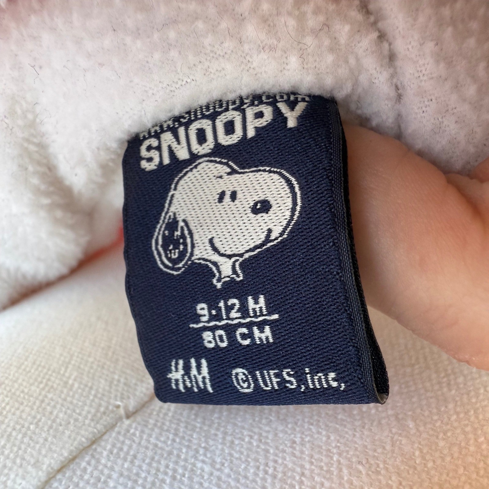 H & M Snoopy Pink Ski Snow Bib Overalls Embroidered Winter Pants 9-12 Months thumbnail 7