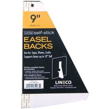 Lineco 328-3009 White Single-Wing 9" Self-Stick Chipboard Easel Backs 5/Pkg