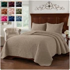 Coverlet Bed Throw Quilt Bedspread Bedding with Pillow Sham Twin Full Queen King
