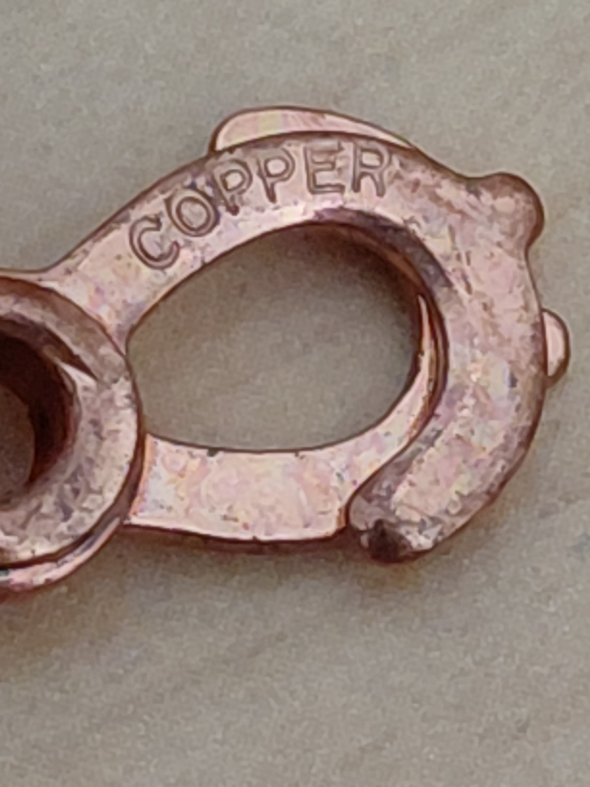 8 In Vintage Bracelet - Solid Copper Scroll "S" L… - image 2