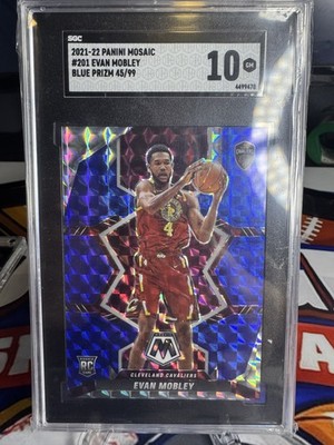 2021-22 Panini Mosaic - Rookies Evan Mobley #201 Blue Mosaic Prizm /99 (RC)