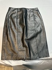 VTG First Issue 100 Leather Black Pencil Skirt 4