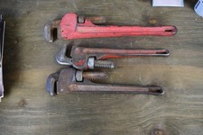 Tekton 18in Pipe Wrench + 2 Fuller Super/Quality 14in Japan Lot of 3 Tools Set