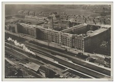 D1848/ Kornwestheim Salamander-Fabrik  Foto AK Luftbild  ca.1935
