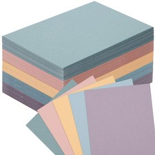 100 Sheets Colored Cardstock 4 x 6 Inch Blank Colorful Thick Paper 92LB/250gs...