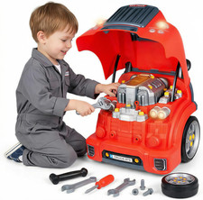 Interactive Truck Engine Toy with Removable Parts - Lights, Sounds, and Fun for