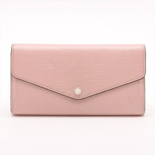 Authentic LOUIS VUITTON Epi Portefeuille Sarah Long Wallet M61394 Pink As is