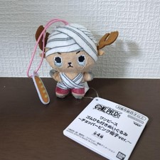 One Piece Chopper Plush Toy with Elastic String Pink Hat Character Mascot