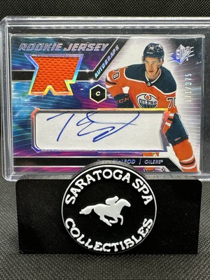 2020-21 Upper Deck SPx Rookie Jersey Auto Ryan McLeod /375 Oilers Sabres