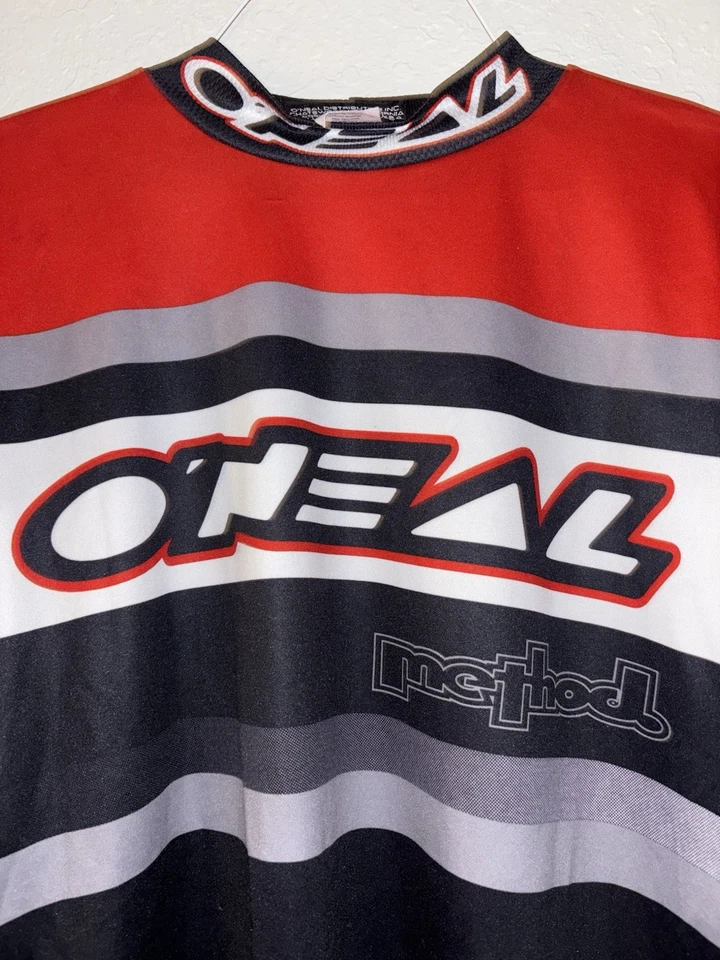 Jersey rojo manga larga O'Neal Method Racing para hombre talla 2XL vintage hecho en EE. UU. Foto 4 de 4