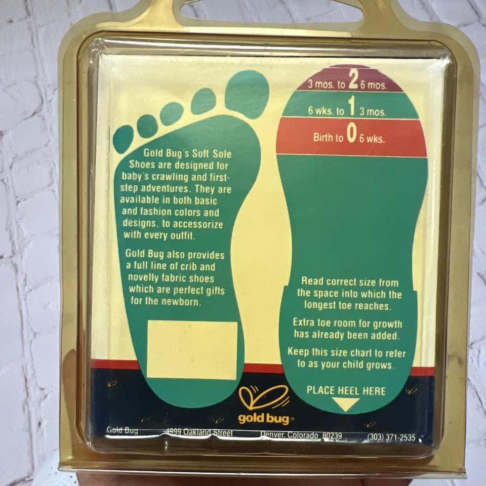 Zapatos de Suela Suave Vintage Dorado Bug Infantil Talla 1 Rojo/Blanco Estilo Atlético Foto 4 de 4