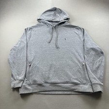 AllSaints Hoodie Sweatshirt Mens Large Gray Hayes OTH Hoody Ramskull Pullover