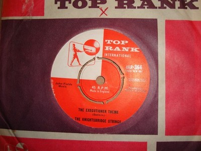 THE KNIGHTSBRIDGE STRINGS,  THE EXECUTIONER THEME,  TOP RANK RECORDS 1960 EX EX