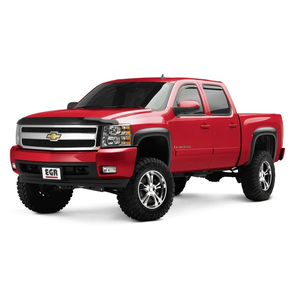For Chevy Silverado 1500 07-13 EGR Rugged Black Front & Rear Fender Flares Foto 2 de 4