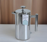 Habitat Caffettiera 8 Cup French Press Coffee Maker Silver 1.0 Litre 34 oz NEW