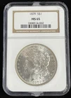 1879 P Morgan 90% Silver Dollar $1 NGC MS 65, High Grade Better Date