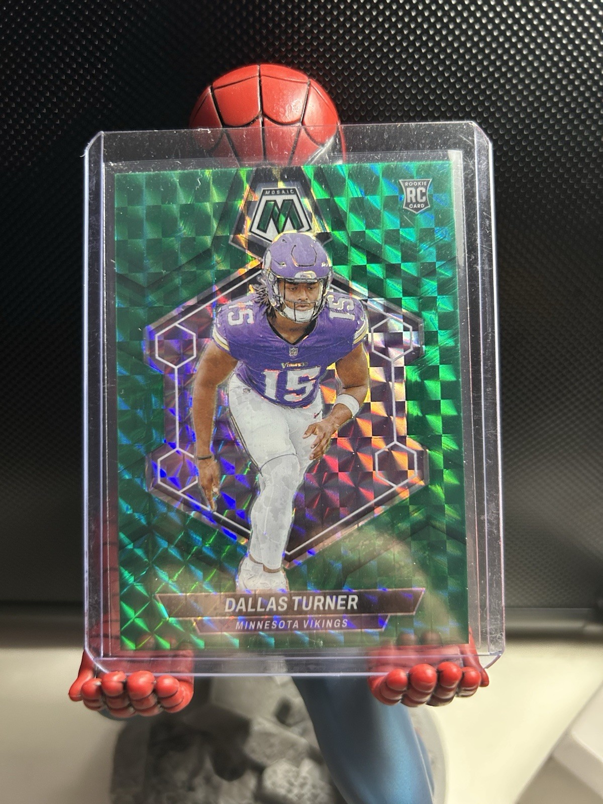 2024 Panini Mosaic - Rookies Dallas Turner #317 Green Mosaic Prizm (RC)