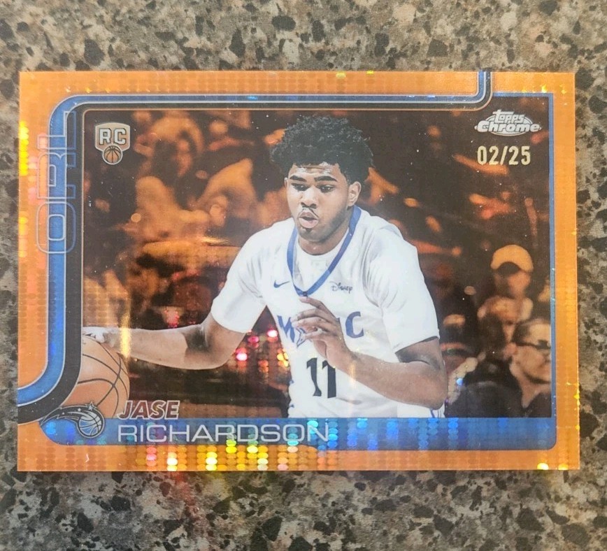 2025-26 Topps Chrome Basketball Jase Richardson Base Pulsar Orange /25 #275