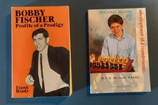 Lot of 2 Chess Books: Bobby Fischer Profile of a Prodigy & Michael Adams...