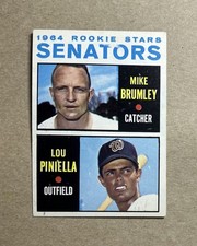 1964 Topps Washington Senators Rookie Stars Mike Brumley Lou Piniella Card #167