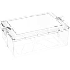 Pioneer Plastics Clear Rectangular Container, 10.625" W x 7.625" D x 3.75" H
