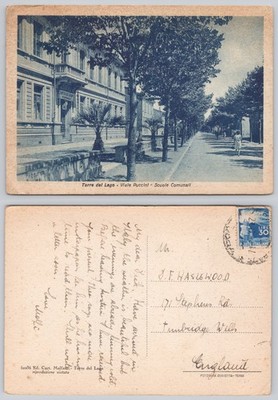 c41086 Viale Puccini Torre del Lago Italien Postkarte 1946 Stempel