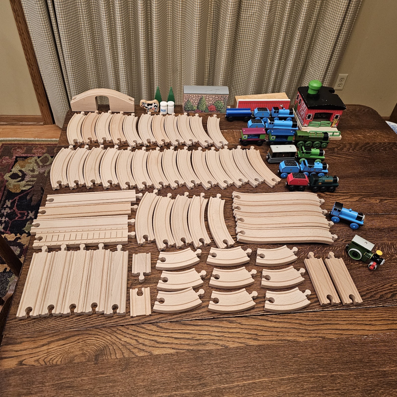 Large Lot Thomas The Train Wooden Magnetic Tracks Buildings & More