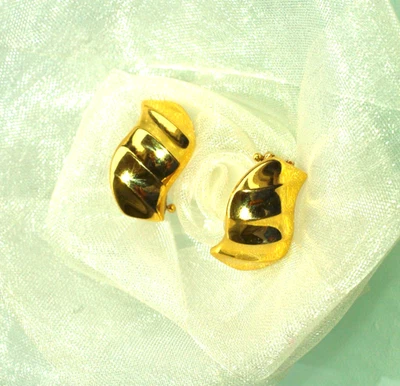 15 mm Creolen Steck-Creolen 750 Gelbgold 18 KT *halb rund und extra BREIT*👍WOW - Bild 1 von 4