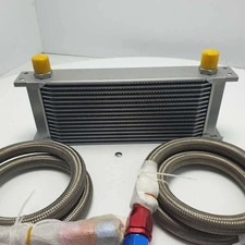 Kit radiatore olio con tubi condotti tuning universale auto misure cm 33X12X5 co