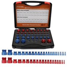 Nut and Bolt Thread Checker, Practical Thread Checker Box, 44pcs Male/Female ...