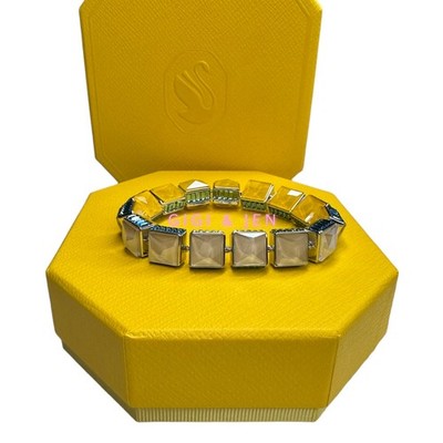 Swarovski Orbita Square cut, Multicolored Magnetic closure bracelet 